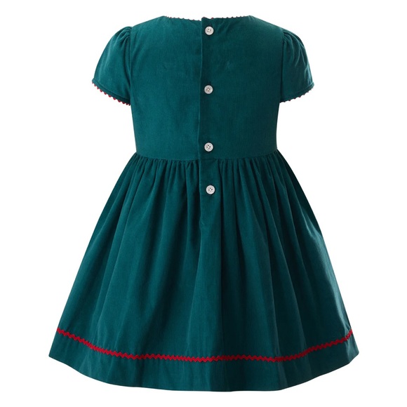 NWT Rachel Riley Holiday Green Holly Dress sz 10 - Picture 2 of 3